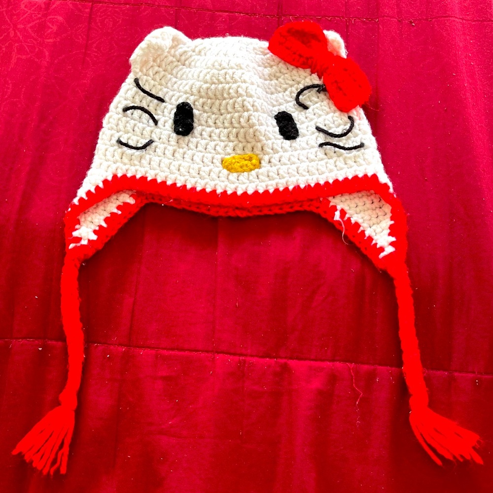 Hello Kitty knit beanie